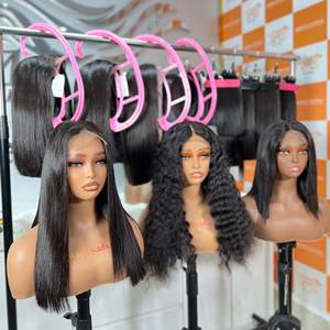 Extensiones de cabello humano de templo vietnamita sin procesar, paquete de cabello humano de cutícula virgen de Vietnam, trama dibujada Doble - Product Image 3