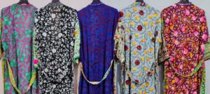 Robe kimono Phulkari patchwork, robe kimono unisexe faite à la main avec des couleurs mélangées - Product Image 6