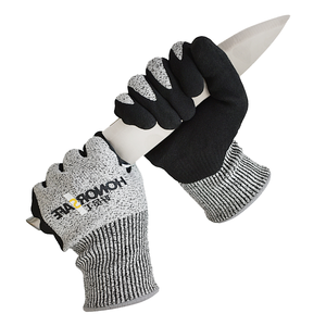 Guantes de Trabajo de Acero Inoxidable Resistentes a Cortes de Nivel 5 con Ajuste Superior, Puño de Seguridad ANSI A3, Agarre Flexible Antideslizante, Sin Polvo - Product Image 3