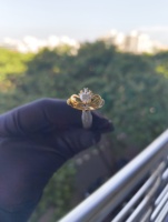 Bague Claddagh pour femme, bague de promesse en forme de cœur, style irlandais, 1 carat de moissanite, argent sterling plaqué or rose, cadeau de fiançailles