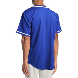 Maillot de baseball personnalisé à manches courtes à prix abordable / Maillots de baseball unis pour hommes imprimés par sublimation en gros - Product Image 4