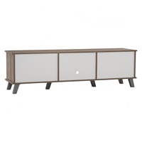 Rak TV Modern NUHOOM-BASIC untuk Ruang Tamu, Bingkai Papan Laminasi Tahan Lama, Lowboard, Furnitur Rumah, Penyimpanan, Sewa