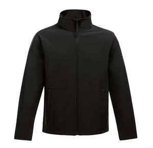 Blouson Softshell Homme Personnalisé Noir Printemps Col Montant Entièrement Zippé Tissé Coupe-Vent Imperméable Décontracté Extérieur Sur Mesure - Product Image 5