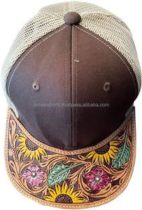 Gorra de béisbol de cuero de alta calidad diseñada específicamente para usted, gorra de verano hecha a mano occidental - Product Image 5