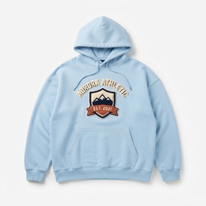 Sudadera con Capucha de Corte Holgado y Parche Bordado Personalizado de Alta Calidad, Estilo Casual Urbano para Hombre - Product Image 2