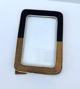 Haute qualité luxe Design bois résine et laiton cadre Photo pour la décoration intérieure artisanat à la main photo mur affichage décor par adresse artisanat - Product Image 1