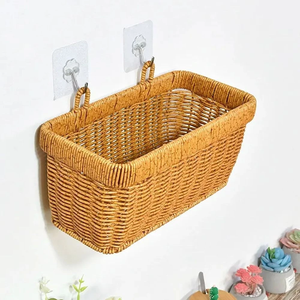Handwoven Rattan Picnic Storage Bag Set L S Rectangular Round with Handles Natural Home Decoration Vinagreen - Product Image 2