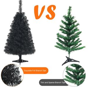 Albero di Natale Artificiale Non Illuminato da 36 Pollici con Supporto in Plastica per Piccoli Spazi - Product Image 6