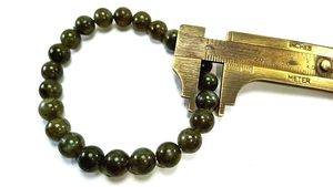 Bracelet rond en perles de labradorite Feng Shui faites à la main pour hommes et femmes, perles rondes en pierre, taille 8-10mm, bijoux à la mode, énergie - Product Image 4