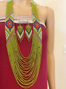 New Style Glass Seed <b>Beads</b> Necklace <b>Set</b> Handmade Jewelry Accessories for Girls Modern Fashion Wear - Product Image 1