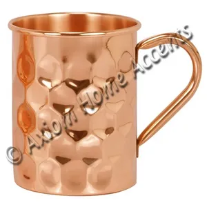 Axiom Home Accents – Lot de 4 mugs à bière en cuivre pur avec poignées pour Moscow Mule et autres boissons – Vente en ligne exclusive - Product Image 3