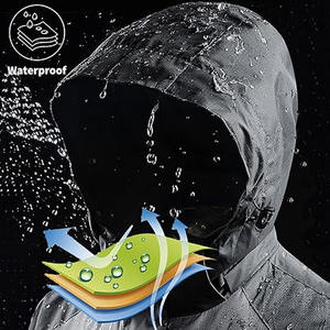 Chaqueta Impermeable Plegable para Hombre, Ligera, con Capucha, para Viajes, Senderismo, Ciclismo, Subida por Dress Sports - Product Image 6