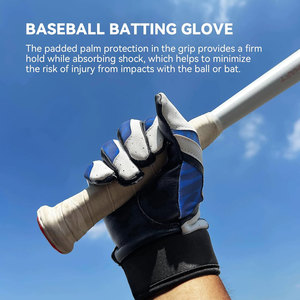 Leather <b>Baseball</b> Softball Batting <b>Gloves</b> Lightweight Durable Full Finger Breathable Anti Wrinkle Quick Dry Non Slip - Product Image 6
