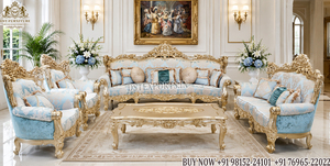 Juego de Sofás de Madera Personalizado de Estilo Versalles de Lujo para Sala de Estar DST EXPORTS - Product Image 2