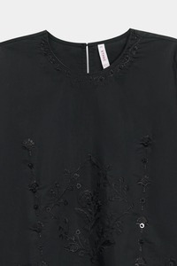 Gilet en coton brodé noir pour femme, style ethnique décontracté, coupe courte, style indien pakistanais, coupe régulière, toutes saisons - Product Image 6