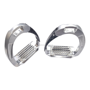 Estribos Alemanes para Montar a Caballo, de Aluminio y Acero Inoxidable, de Liberación Rápida, Ligeros, para Entrenamiento y Seguridad - Product Image 1
