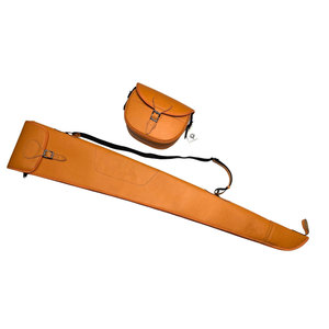 Bolsa de Caza al por Mayor de Cuero Marrón 100% Cuero Original, Funda Acolchada, Estuche Corto, Forrada con Sherpa - Product Image 1