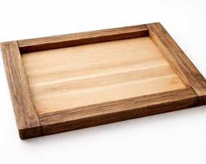 Bandeja de madera de primera calidad para servir y almacenar té, café y desayuno. Plato de servicio de última tendencia para mesas de hogares y cafeterías. - Product Image 1
