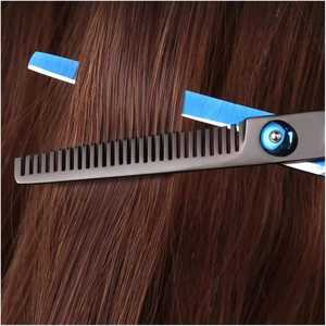 Ensemble de ciseaux de coiffure professionnels en acier inoxydable pour droitiers, qualité A+, ciseaux droits et ciseaux à effiler - Product Image 5