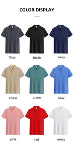 OEM al por mayor de los hombres de alta calidad 100% algodón de manga corta para Polo personalizable sólido estampado patrones antiarrugas Jersey - Product Image 5