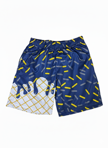 Shorts de sport pour homme style streetwear en maille/polyester respirant à séchage rapide avec poches élastiques à la taille pour le basketball et la gym - Product Image 2