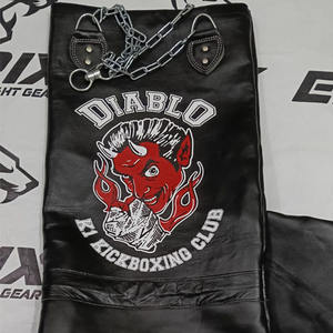 Saco de Boxeo de Cuero Genuino de Alta Resistencia con Relleno de EPE y Algodón para Entrenamiento de Boxeo y MMA, Duradero - Product Image 1