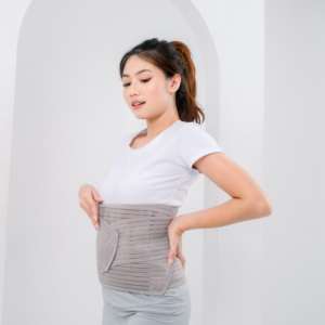 Ceinture de maintien abdominale en coton élastique de qualité supérieure, ajustable, respirante et lavable, pour la réduction du ventre après l'accouchement - Product Image 2