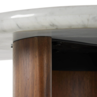 Étude Acacia Bois Croissant Pieds En Forme De Marbre Top Design Élégant Couloir Entrée Salon & Maison Table Console En Bois Massif