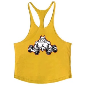 Débardeur de sport moulant pour homme en coton extensible, idéal pour la musculation et les entraînements, tenue décontractée d'été - Product Image 2