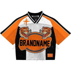 Camiseta de hombre de alta calidad, 100% algodón, con estampado de letras, estilo formal de verano, de corte holgado y cuadrado, de malla, personalizada, de primera calidad, al por mayor - Product Image 5