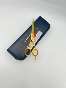Tijeras de peluquería profesionales de 6 pulgadas J2 de acero inoxidable japonés, color oro plasma, para salón de belleza. - Product Image 2