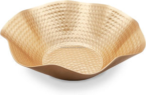Wabi Bloom Shape Large <b>Decorative</b> Metal Fruit <b>Bowl</b> Modern Handicraft <b>Key</b> <b>Bowl</b> Home Decor Kitchen Wave Edge Scalloped Design <b>Bowl</b> - Product Image 6