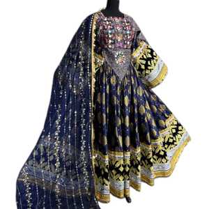 Robes de mariée afghanes traditionnelles, robes de mariage afghanes, robes de soirée formelles brodées à la main, sur mesure, vente en gros, décontractées - Product Image 1