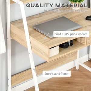 Tavolo Regolabile per Laptop per Casa e Ufficio, Ideale per Piccoli Spazi, con Cassetto e Ripiani Portaoggetti - Product Image 5