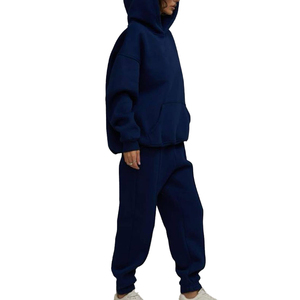 Chándal de invierno para hombre con logo personalizado, manga larga, jogger deportivo, cintura elástica, transpirable, para gimnasio, ropa casual, 100% algodón - Product Image 2