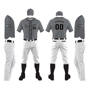 Best Selling Unisex <b>Baseball</b> Uniform <b>Sets</b> Breathable Quick Dry Anti-Bacterial 100% Polyester Customized Logo Team Wear Uniforms - Product Image 4