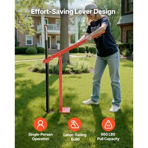 Extracteur de poteaux en T robuste 32 T avec chaîne de levage 43, en acier antirouille, pour un retrait facile des poteaux en T, produit de type treuil - Product Image 3