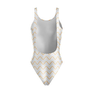 Maillots de bain bikini écologiques professionnels pour femmes, personnalisables avec logo floral imprimé sur le devant, extensibles et à séchage rapide - Product Image 5