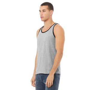 Débardeur de sport vintage style américain sans manches, respirant, en tricot 100% coton, coupe classique ample - Product Image 6