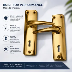 Poignée de porte en acier inoxydable KELLTON, étanche, avec bouton poussoir, design moderne, ambidextre, pour salle de bain, salon, chambre à coucher - Product Image 2