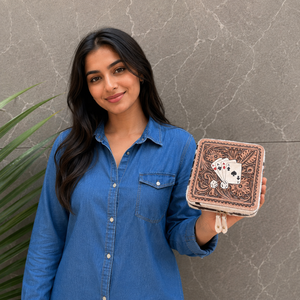 Latest Fashion Hand <b>Tooled</b> Leather <b>Big</b> Size Jewelry Storage <b>Box</b> Organizer Handmade Makeup <b>Box</b> Square Cowhide Organizer <b>Box</b> - Product Image 3