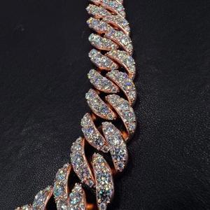 Collar de Cadena Tipo Tenis de Plata de Ley 925 Premium con Moissanita, Corte Brillante, Apariencia de Diamante VVS, Colección de Joyería Fina de Lujo - Product Image 3