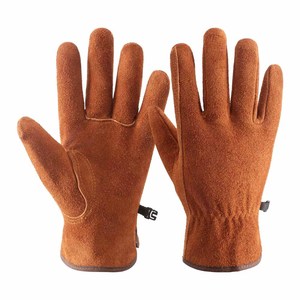 Top Quality Cowhide Split Leather <b>Driver</b> <b>Gloves</b> Soft & Comfortable Heavy Duty Abrasion Resistant Constriction Gardening <b>Gloves</b> - Product Image 1
