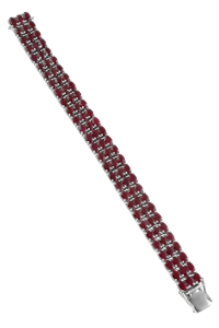 <b>Ruby</b> <b>Bracelet</b> in 92.5 Sterling Silver KLSB-20437 - Product Image 2