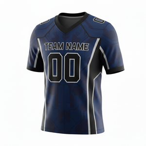 Maillots de football personnalisés pour adultes, manches courtes, maille respirante, séchage rapide, anti-bactériens, option grande taille, devant - Product Image 5
