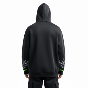 Sudadera con Capucha de Invierno con Logotipo Personalizado, Sudadera Negra para Hombre, Estilo Urbano, 280 g/m², Mezcla de Poliéster/Algodón, Impermeable y Transpirable - Product Image 6