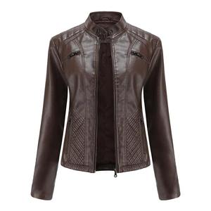 Veste en cuir véritable pour femme, style original en cuir de vache, look élégant, veste en cuir véritable pour femme, veste de motard pour femme - Product Image 1