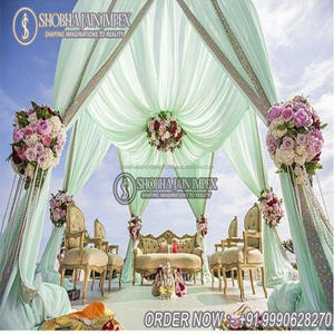 Outdoor Laycra Durable Fiber Reinforced Plastic <b>Wedding</b> Mandap Decorations Elegant <b>Wedding</b> Setup - Product Image 6