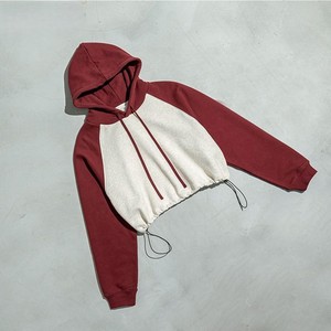 Women's Cropped <b>Drop</b> Shoulder Hoodie Oversized Pullover with Soft Cotton Blend Fleece Fabric for Casual Streetwear Style - Product Image 3