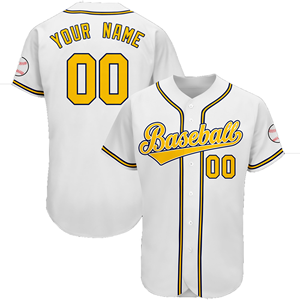 Camiseta de Béisbol Personalizada para Hombre, Negra con Rayas Amarillas, Transpirable, Manga Corta, Nombre del Equipo 00, Impresión Sublimada, Corte Regular - Product Image 4